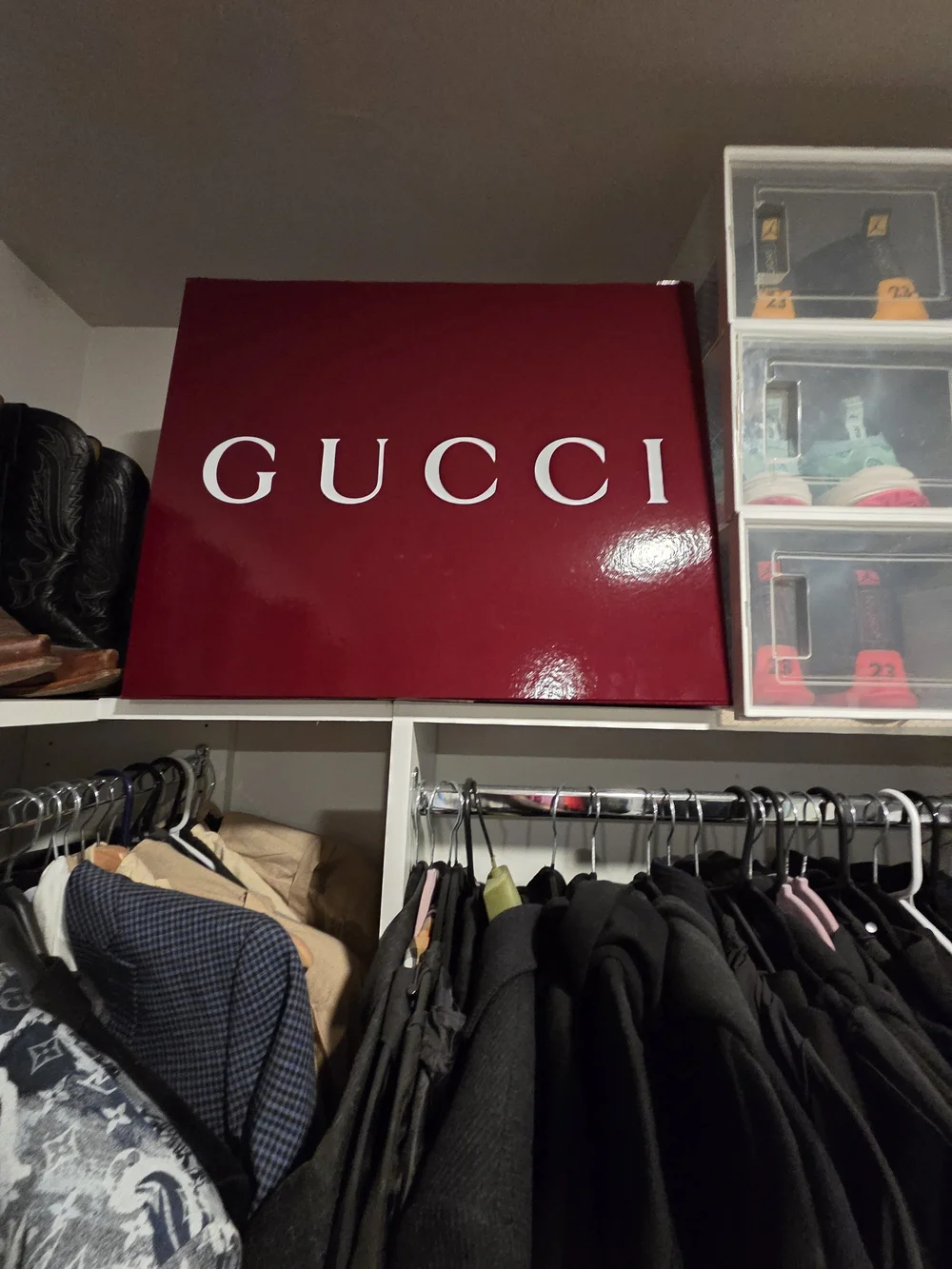 Gucci Navy and Gray Monogram Jacquard Blazer Size 58 (GUCCI)